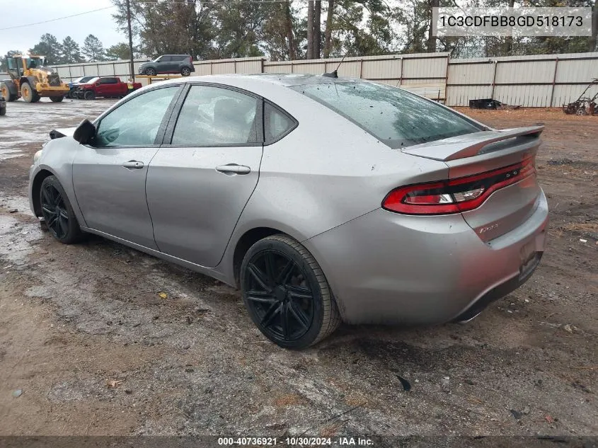 2016 Dodge Dart Sxt VIN: 1C3CDFBB8GD518173 Lot: 40736921