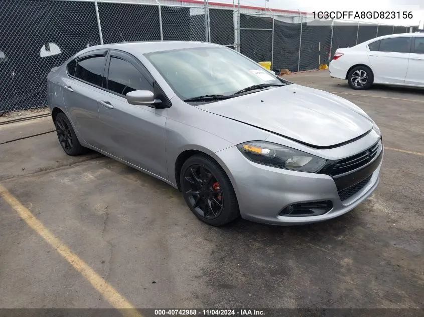 2016 Dodge Dart Sxt Sport Rallye VIN: 1C3CDFFA8GD823156 Lot: 40742988