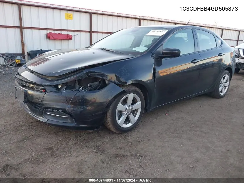 2016 Dodge Dart Sxt VIN: 1C3CDFBB4GD505873 Lot: 40744891