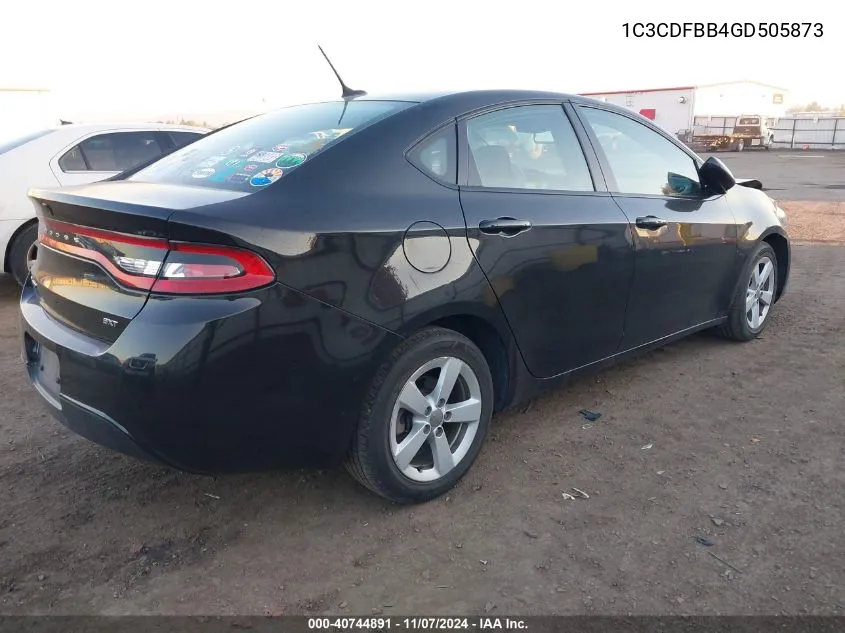 2016 Dodge Dart Sxt VIN: 1C3CDFBB4GD505873 Lot: 40744891