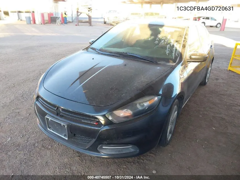 2016 Dodge Dart Sxt VIN: 1C3CDFBA4GD720631 Lot: 40745507