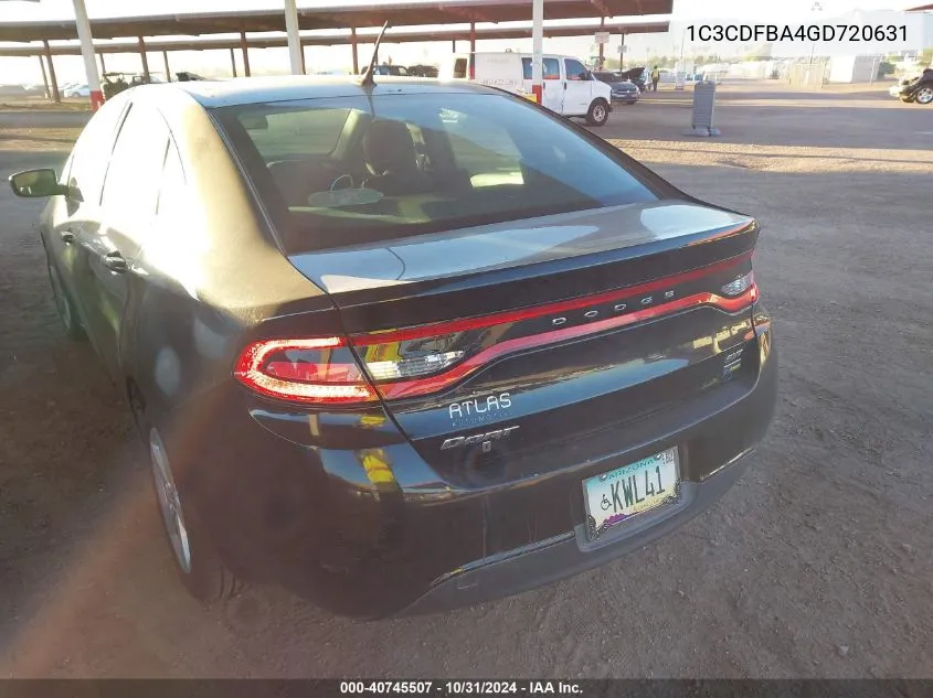 2016 Dodge Dart Sxt VIN: 1C3CDFBA4GD720631 Lot: 40745507