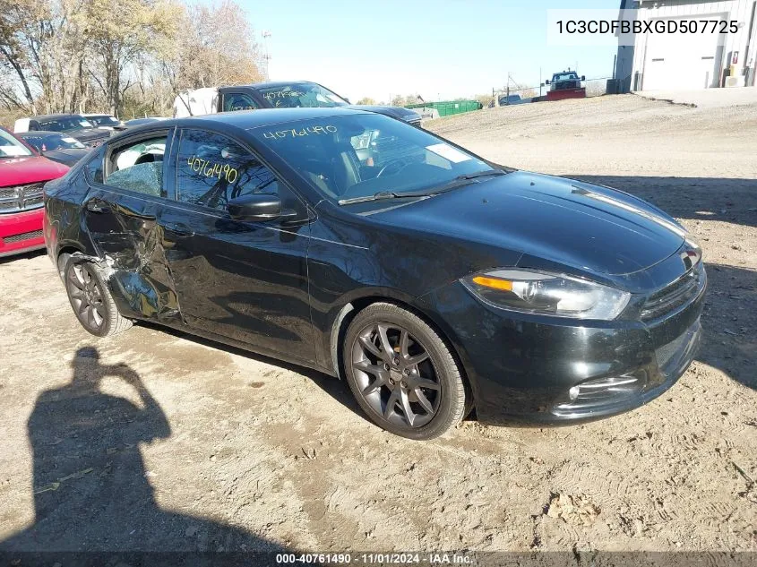 2016 Dodge Dart Sxt VIN: 1C3CDFBBXGD507725 Lot: 40761490