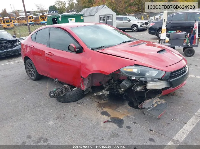 2016 Dodge Dart Sxt VIN: 1C3CDFBB7GD624923 Lot: 40764477