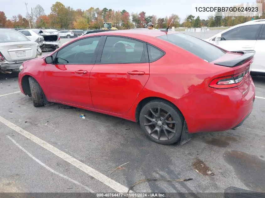 2016 Dodge Dart Sxt VIN: 1C3CDFBB7GD624923 Lot: 40764477