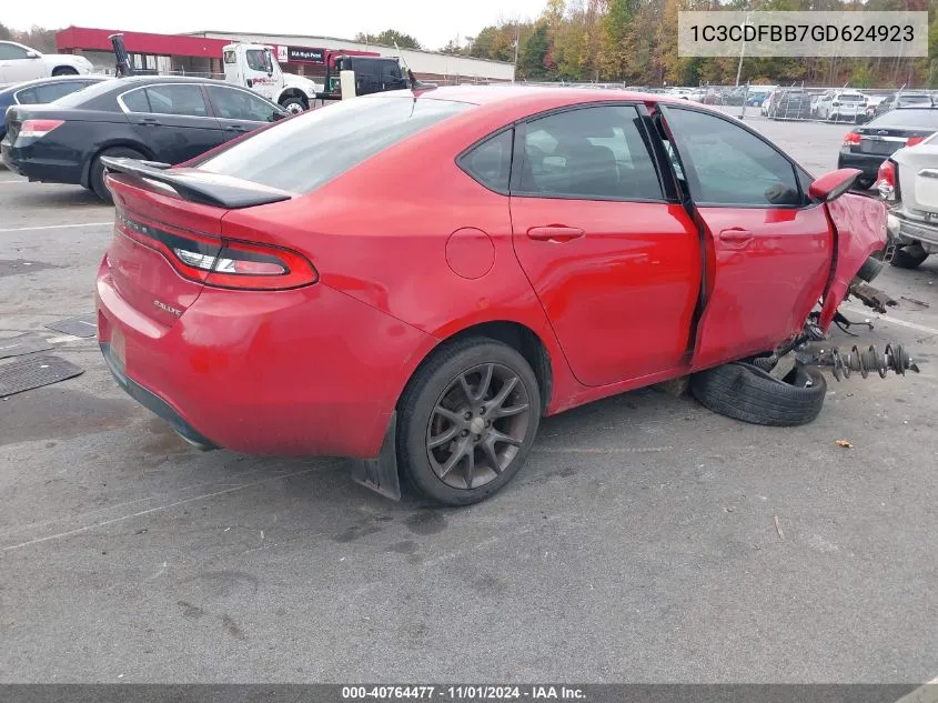 2016 Dodge Dart Sxt VIN: 1C3CDFBB7GD624923 Lot: 40764477