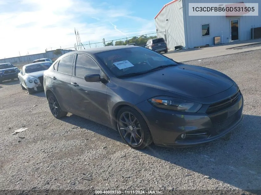 1C3CDFBB6GD531505 2016 Dodge Dart Sxt