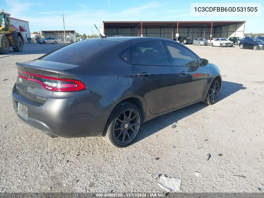 1C3CDFBB6GD531505 2016 Dodge Dart Sxt