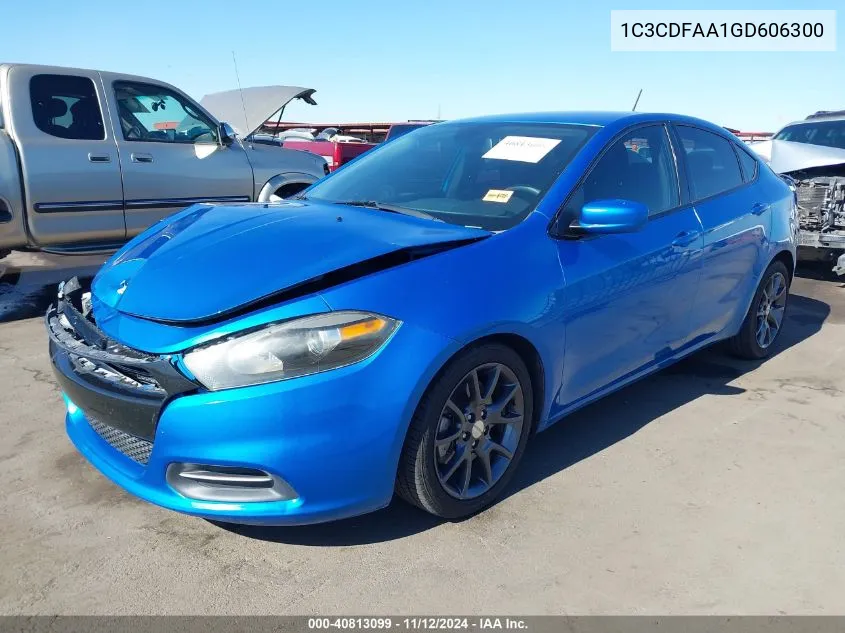 2016 Dodge Dart Se VIN: 1C3CDFAA1GD606300 Lot: 40813099