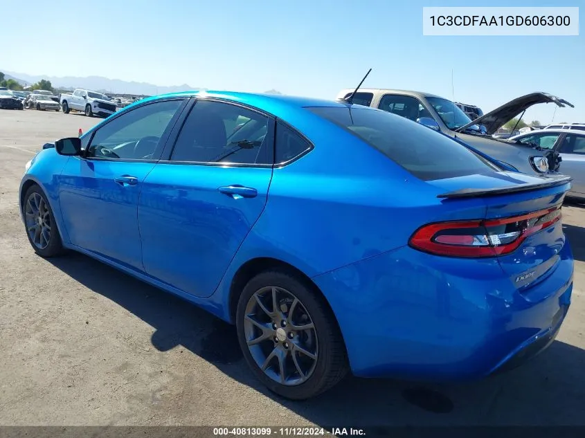 2016 Dodge Dart Se VIN: 1C3CDFAA1GD606300 Lot: 40813099