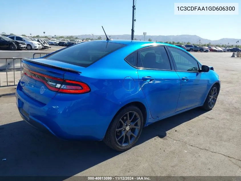 2016 Dodge Dart Se VIN: 1C3CDFAA1GD606300 Lot: 40813099