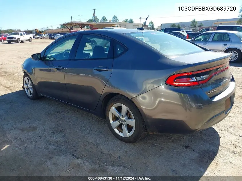 2016 Dodge Dart Sxt VIN: 1C3CDFBBXGD689720 Lot: 40843138