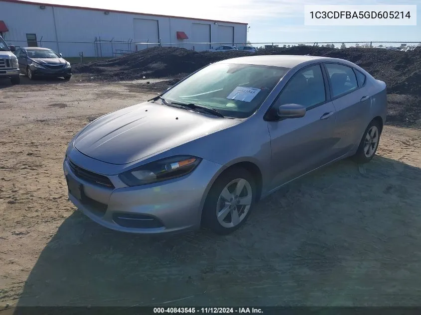 1C3CDFBA5GD605214 2016 Dodge Dart Sxt