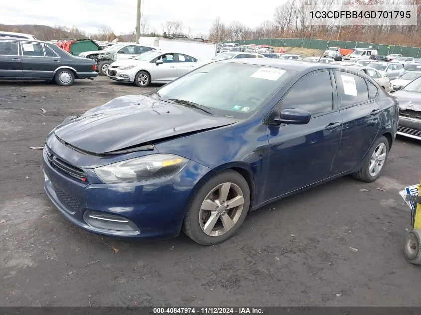 2016 Dodge Dart Sxt VIN: 1C3CDFBB4GD701795 Lot: 40847974