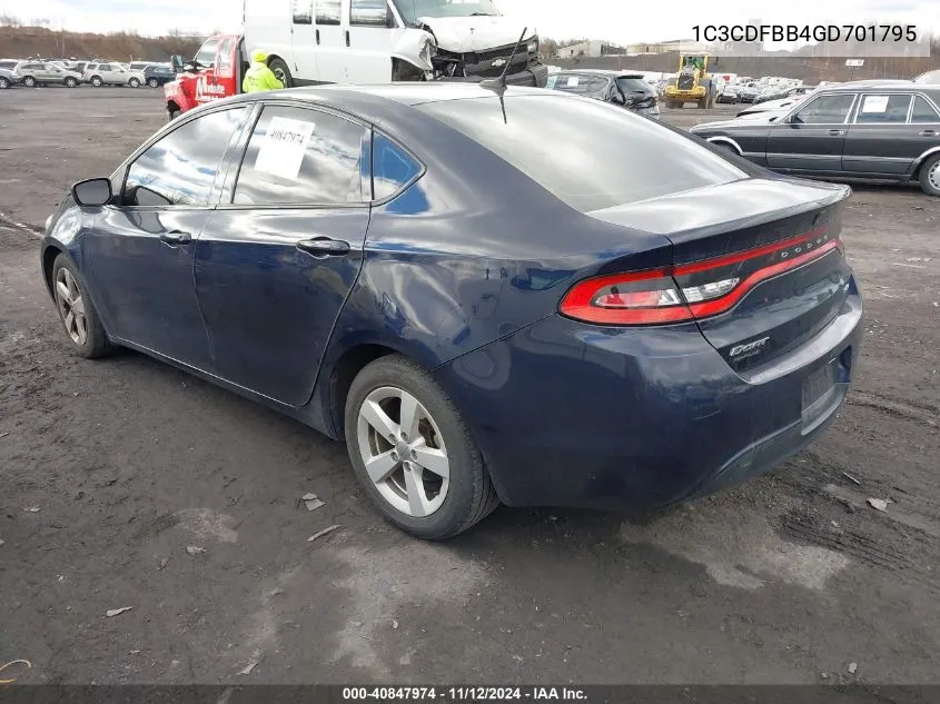 2016 Dodge Dart Sxt VIN: 1C3CDFBB4GD701795 Lot: 40847974