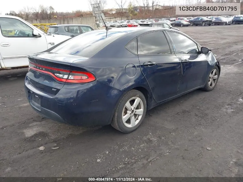 2016 Dodge Dart Sxt VIN: 1C3CDFBB4GD701795 Lot: 40847974