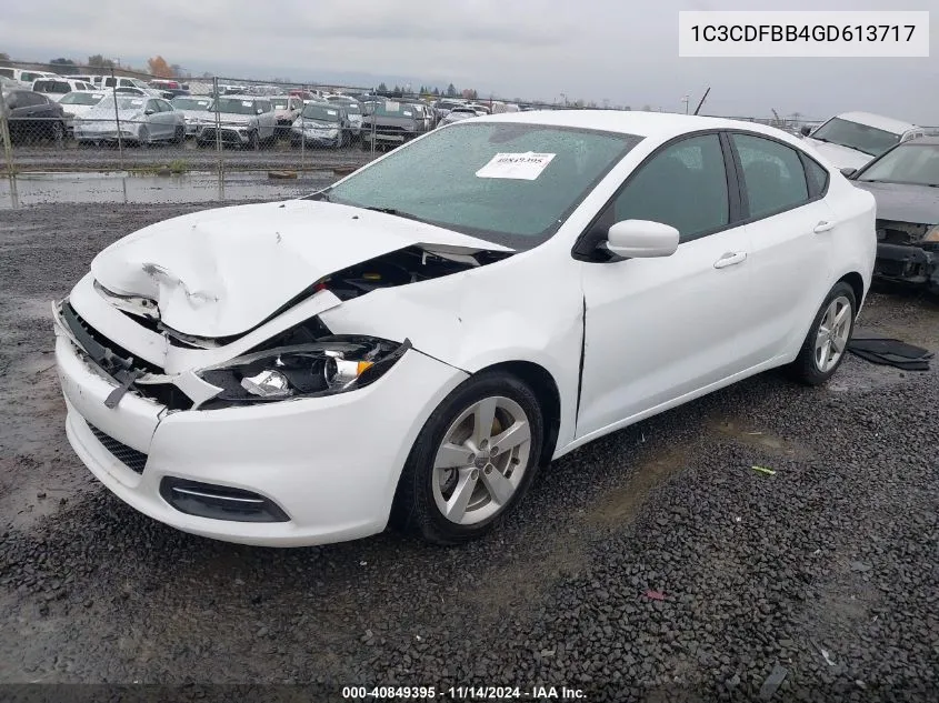 2016 Dodge Dart Sxt VIN: 1C3CDFBB4GD613717 Lot: 40849395