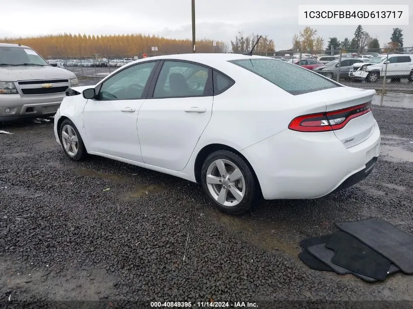 2016 Dodge Dart Sxt VIN: 1C3CDFBB4GD613717 Lot: 40849395