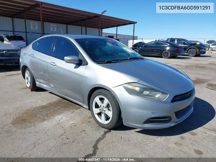 2016 Dodge Dart Sxt VIN: 1C3CDFBA6GD591291 Lot: 40857047