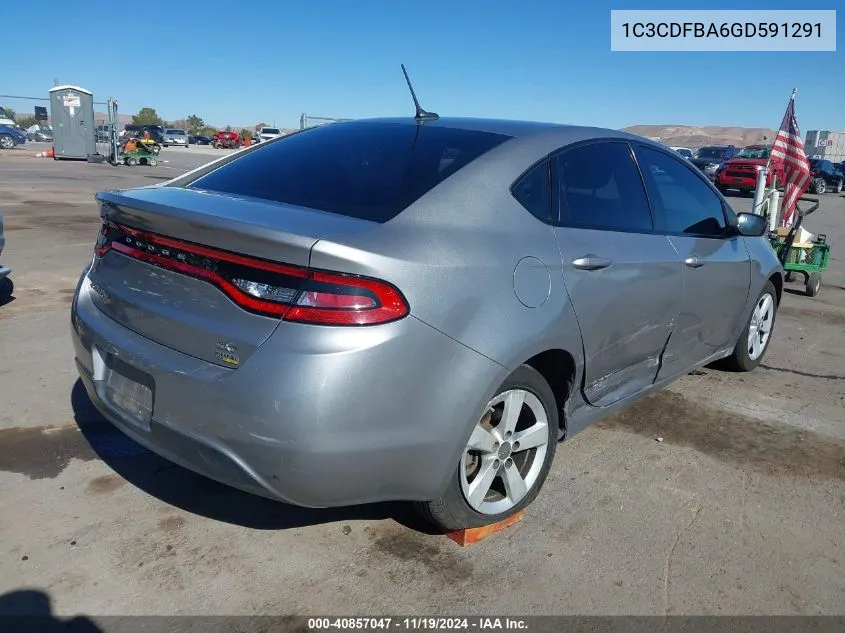 2016 Dodge Dart Sxt VIN: 1C3CDFBA6GD591291 Lot: 40857047