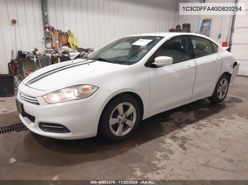 2016 Dodge Dart Sxt Sport VIN: 1C3CDFFA4GD820254 Lot: 40883379