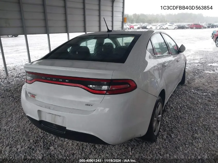 2016 Dodge Dart Sxt VIN: 1C3CDFBB4GD563854 Lot: 40901243