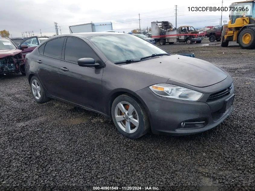 2016 Dodge Dart Sxt VIN: 1C3CDFBB4GD736966 Lot: 40901549