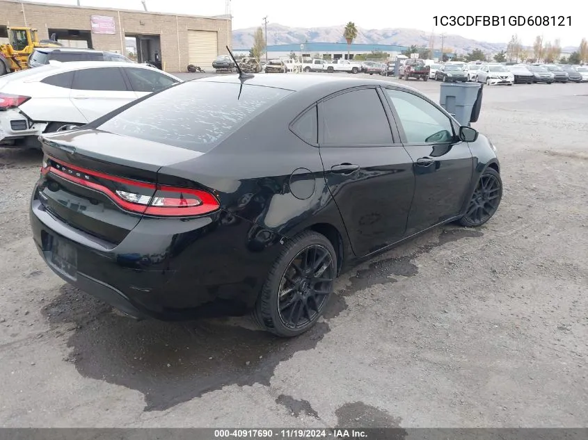 2016 Dodge Dart Sxt VIN: 1C3CDFBB1GD608121 Lot: 40917690