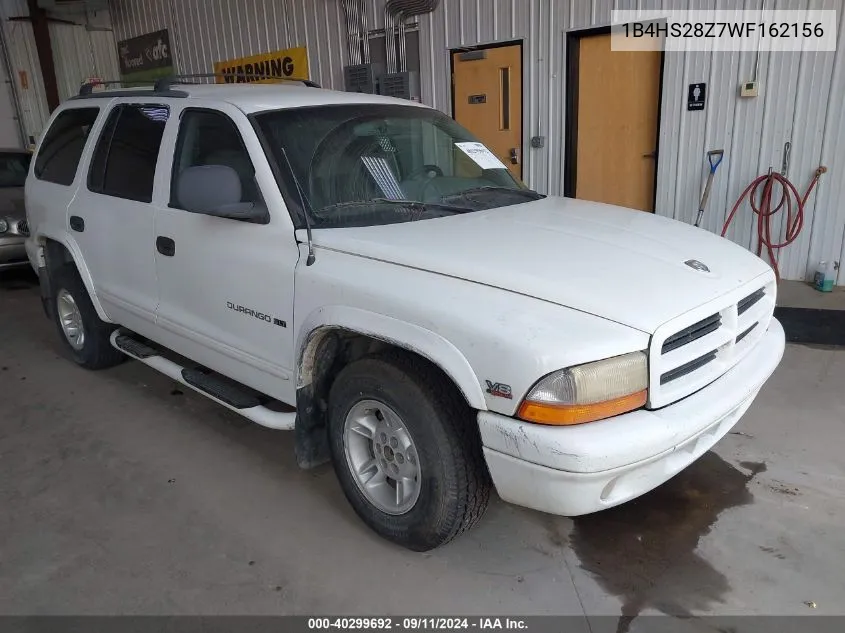 1998 Dodge Durango Slt VIN: 1B4HS28Z7WF162156 Lot: 40299692