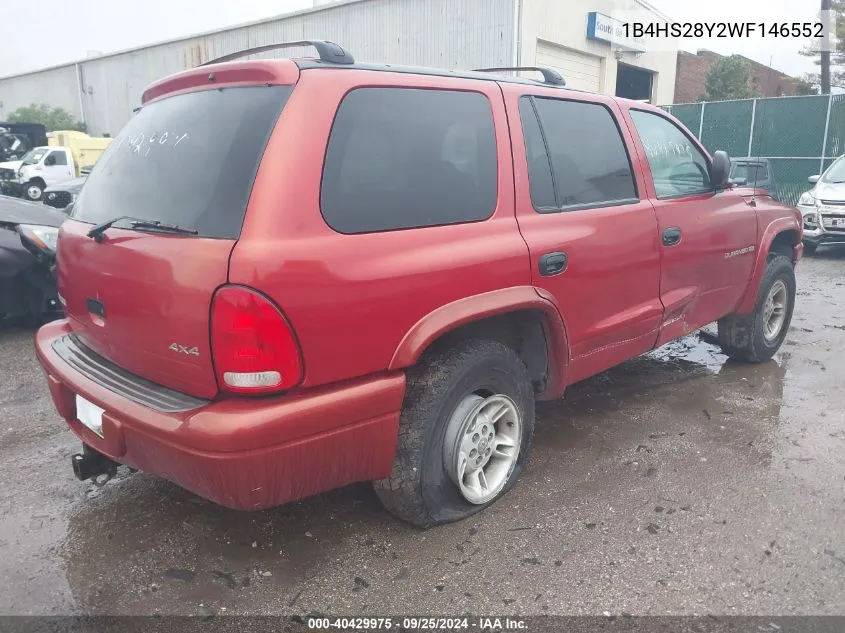 1B4HS28Y2WF146552 1998 Dodge Durango Slt