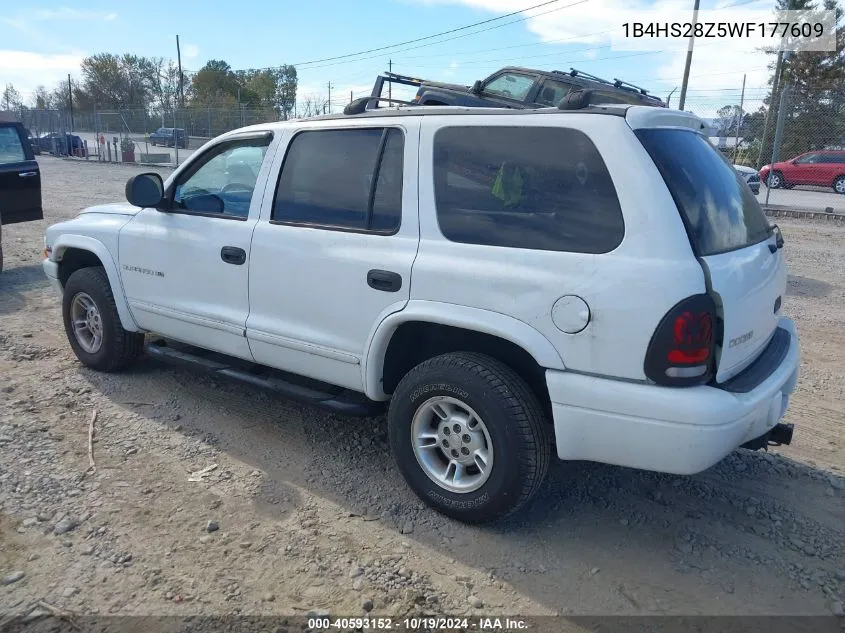 1998 Dodge Durango Slt VIN: 1B4HS28Z5WF177609 Lot: 40593152