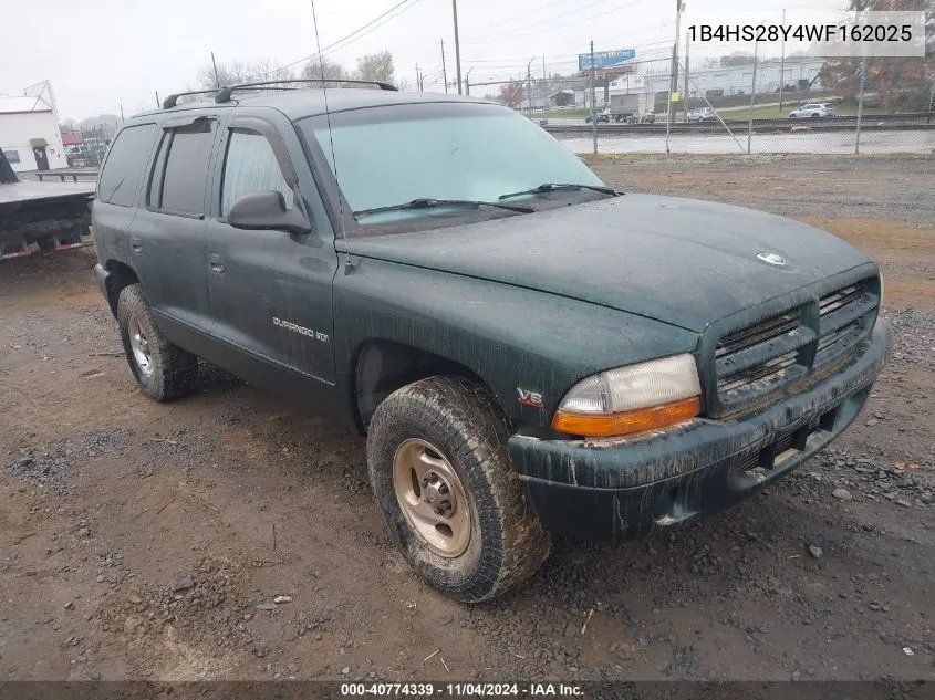 1B4HS28Y4WF162025 1998 Dodge Durango Slt