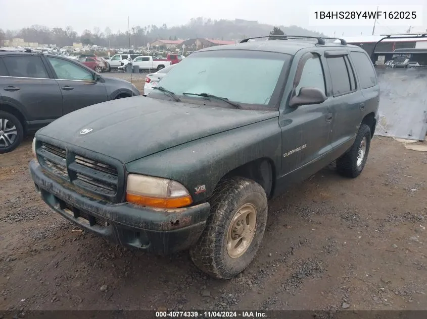 1998 Dodge Durango Slt VIN: 1B4HS28Y4WF162025 Lot: 40774339