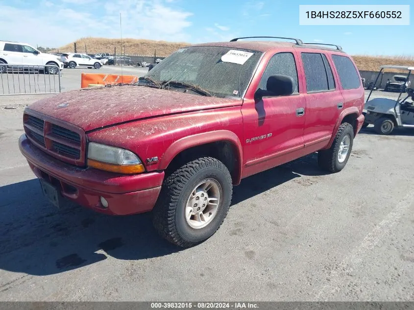 1999 Dodge Durango VIN: 1B4HS28Z5XF660552 Lot: 39832015