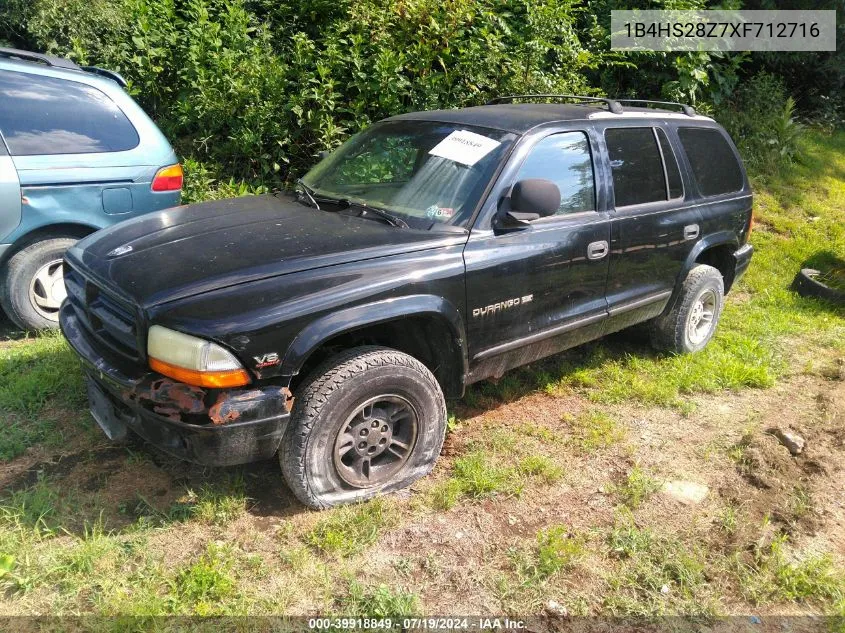 1999 Dodge Durango VIN: 1B4HS28Z7XF712716 Lot: 39918849