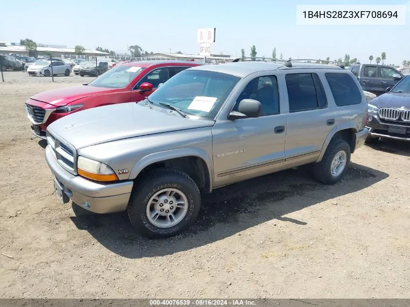 1B4HS28Z3XF708694 1999 Dodge Durango