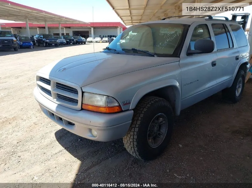 1999 Dodge Durango VIN: 1B4HS28Z2XF510771 Lot: 40116412