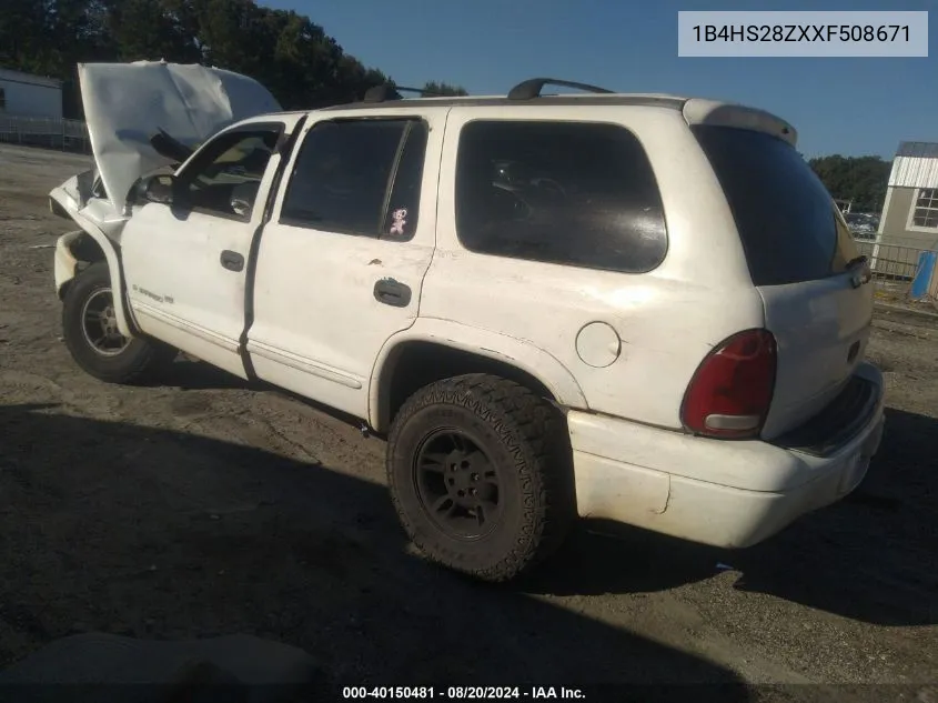 1999 Dodge Durango VIN: 1B4HS28ZXXF508671 Lot: 40150481