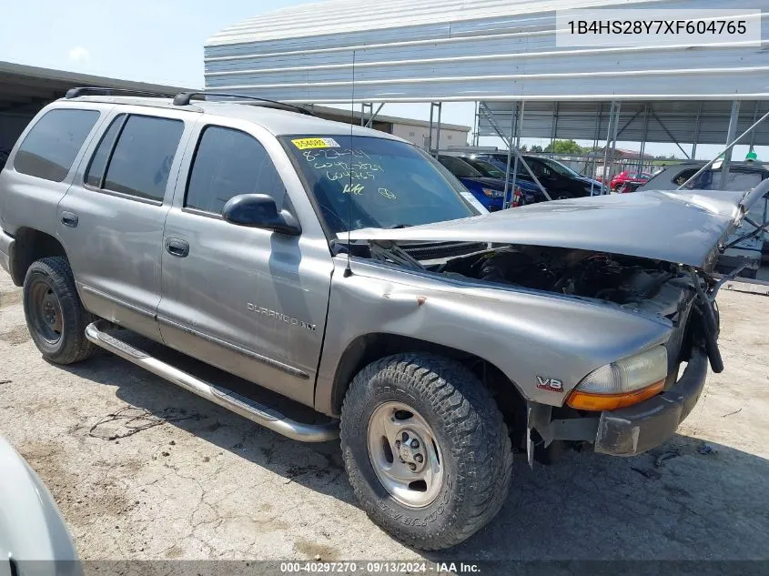 1999 Dodge Durango VIN: 1B4HS28Y7XF604765 Lot: 40297270