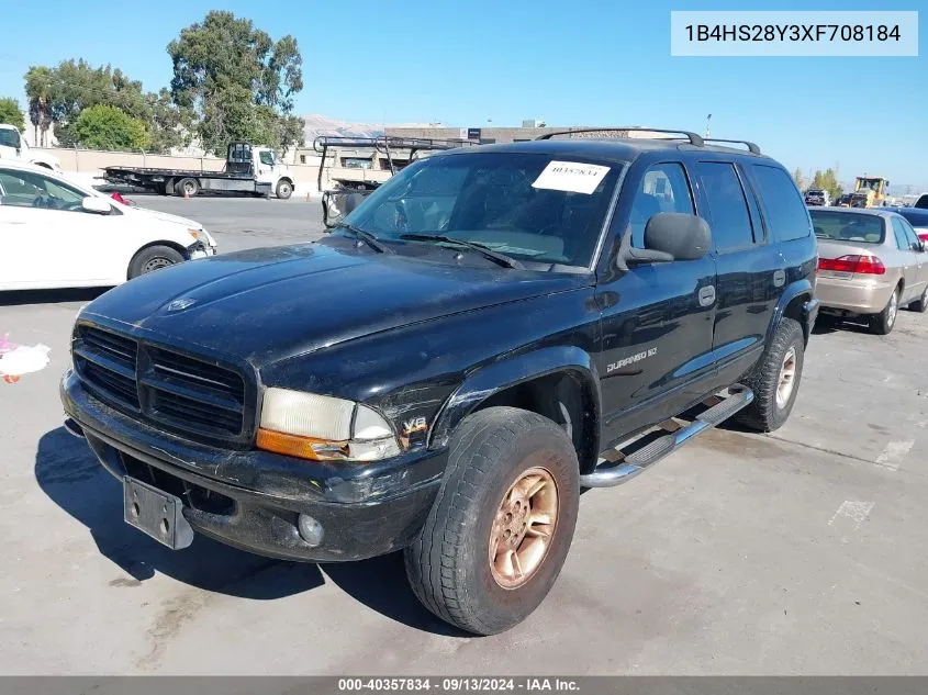 1999 Dodge Durango VIN: 1B4HS28Y3XF708184 Lot: 40357834