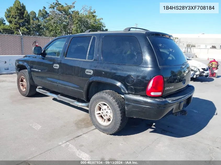 1999 Dodge Durango VIN: 1B4HS28Y3XF708184 Lot: 40357834