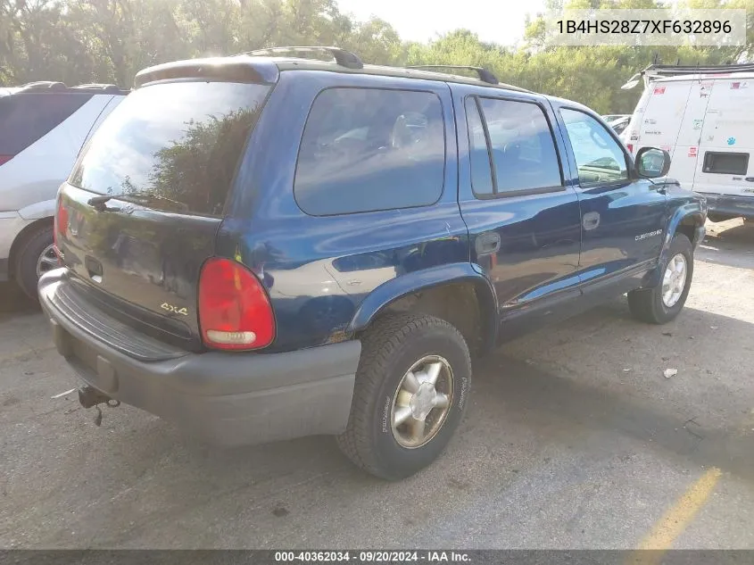 1999 Dodge Durango VIN: 1B4HS28Z7XF632896 Lot: 40362034