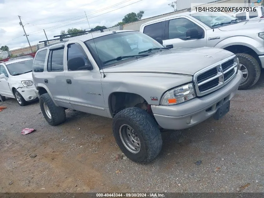 1999 Dodge Durango VIN: 1B4HS28Z0XF697816 Lot: 40443344