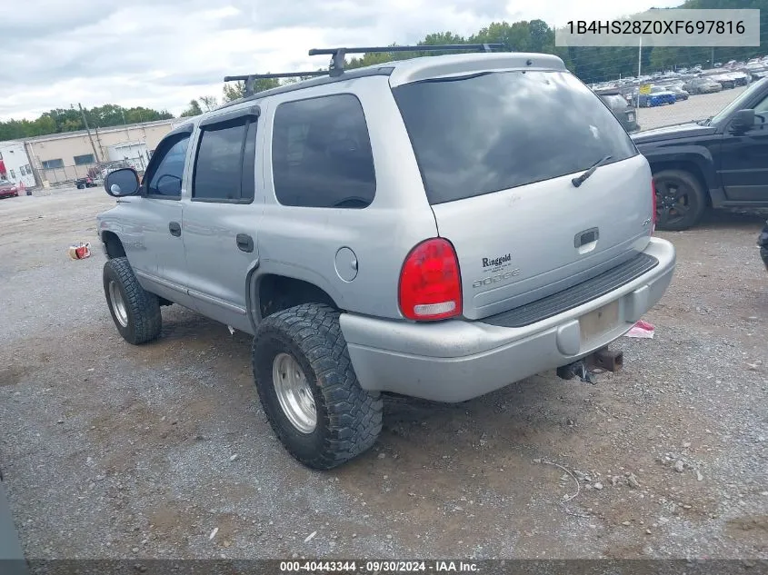 1999 Dodge Durango VIN: 1B4HS28Z0XF697816 Lot: 40443344