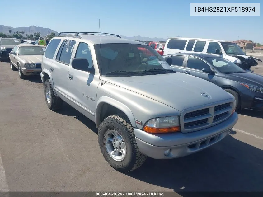 1999 Dodge Durango VIN: 1B4HS28Z1XF518974 Lot: 40463624