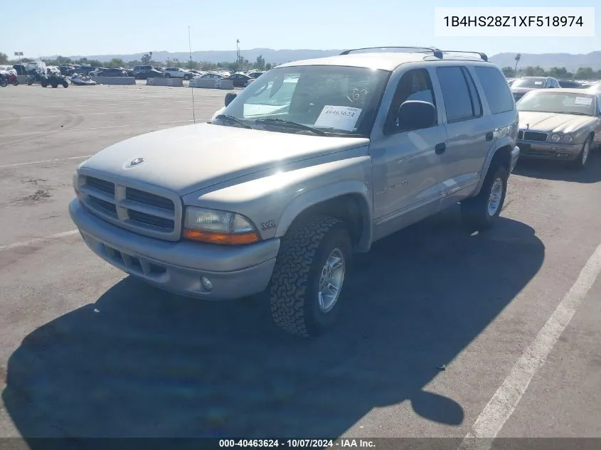 1999 Dodge Durango VIN: 1B4HS28Z1XF518974 Lot: 40463624