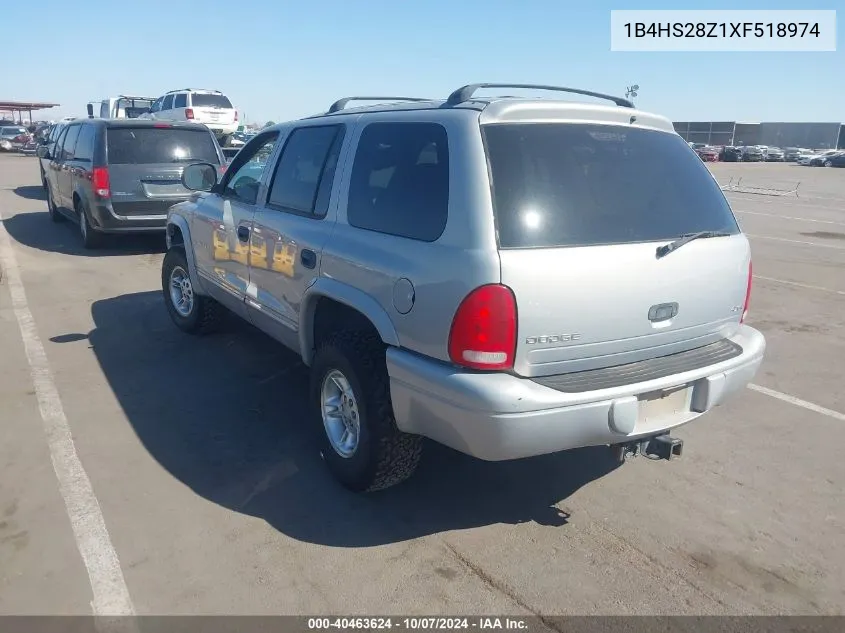 1999 Dodge Durango VIN: 1B4HS28Z1XF518974 Lot: 40463624