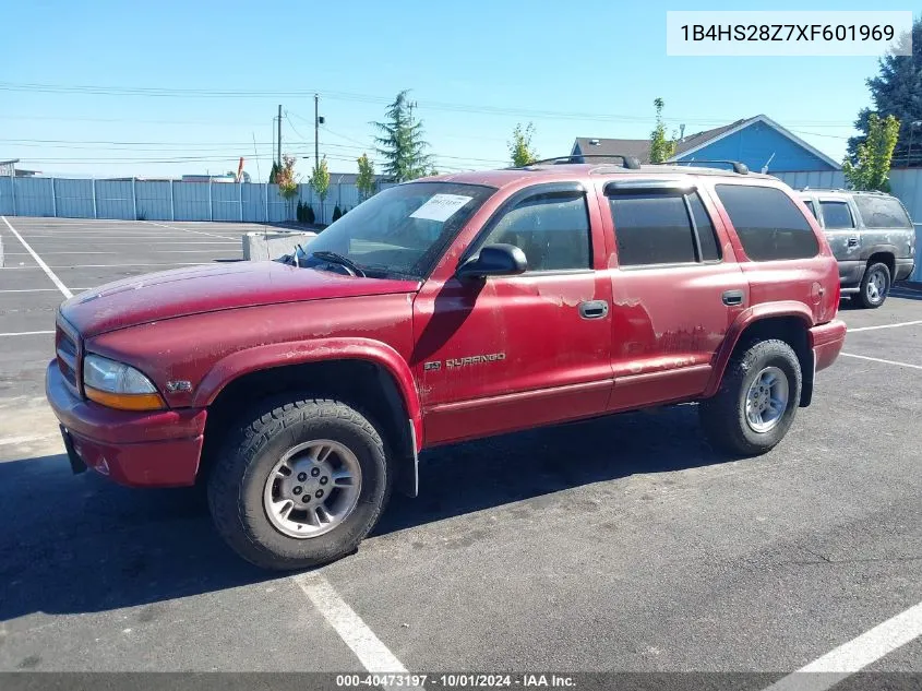 1999 Dodge Durango VIN: 1B4HS28Z7XF601969 Lot: 40473197