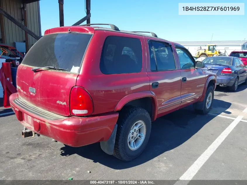 1999 Dodge Durango VIN: 1B4HS28Z7XF601969 Lot: 40473197