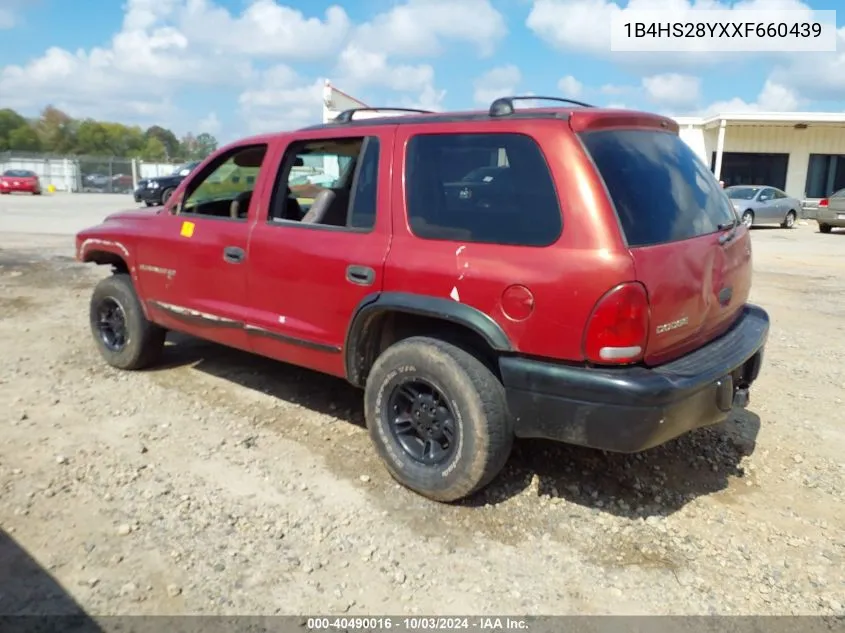 1999 Dodge Durango VIN: 1B4HS28YXXF660439 Lot: 40490016